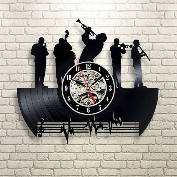Best Vinyl Wall Clock Birthday Gift for Musicians Gullei.com