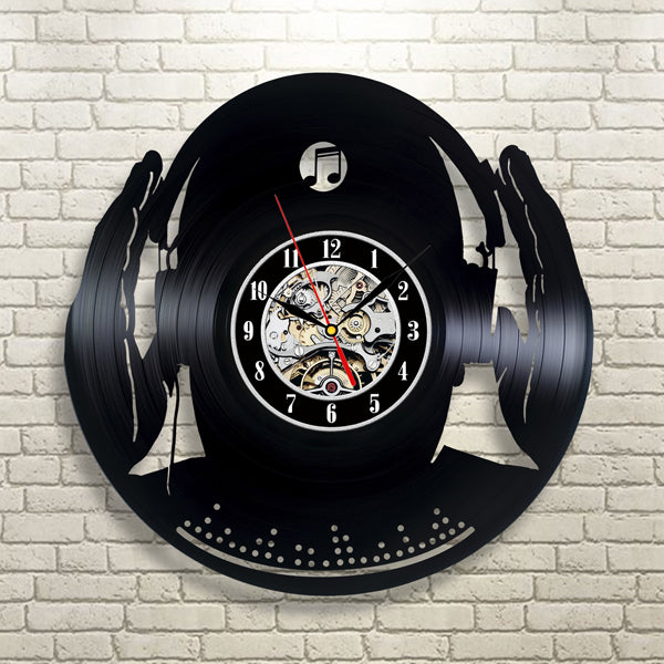 Music Theme DJ Vinyl Wall Clock Gift Gullei.com