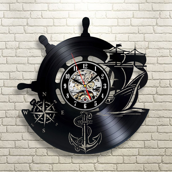 Best Birthday Gift for Sailers Vinyl Clock for Bed Room Wall Gullei.com