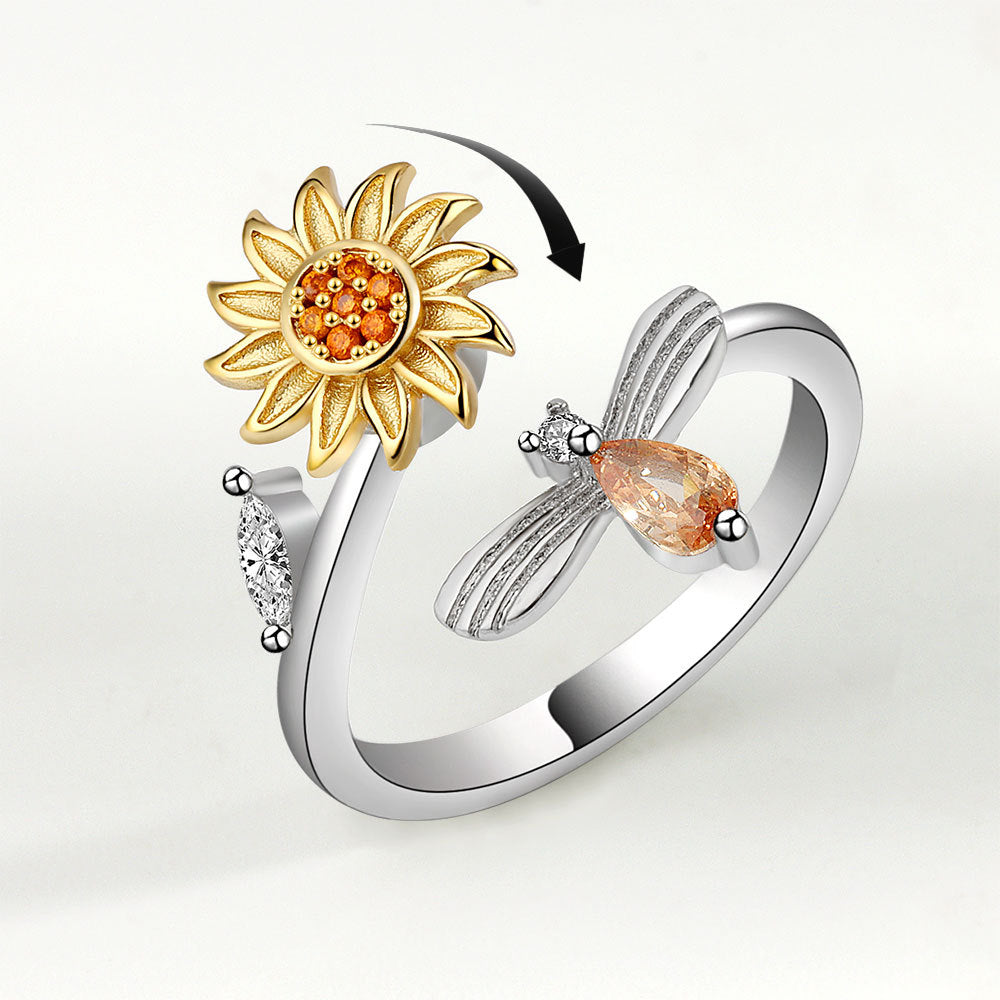 Fidget Floral Anti Anxiety Ring for Her Gullei.com