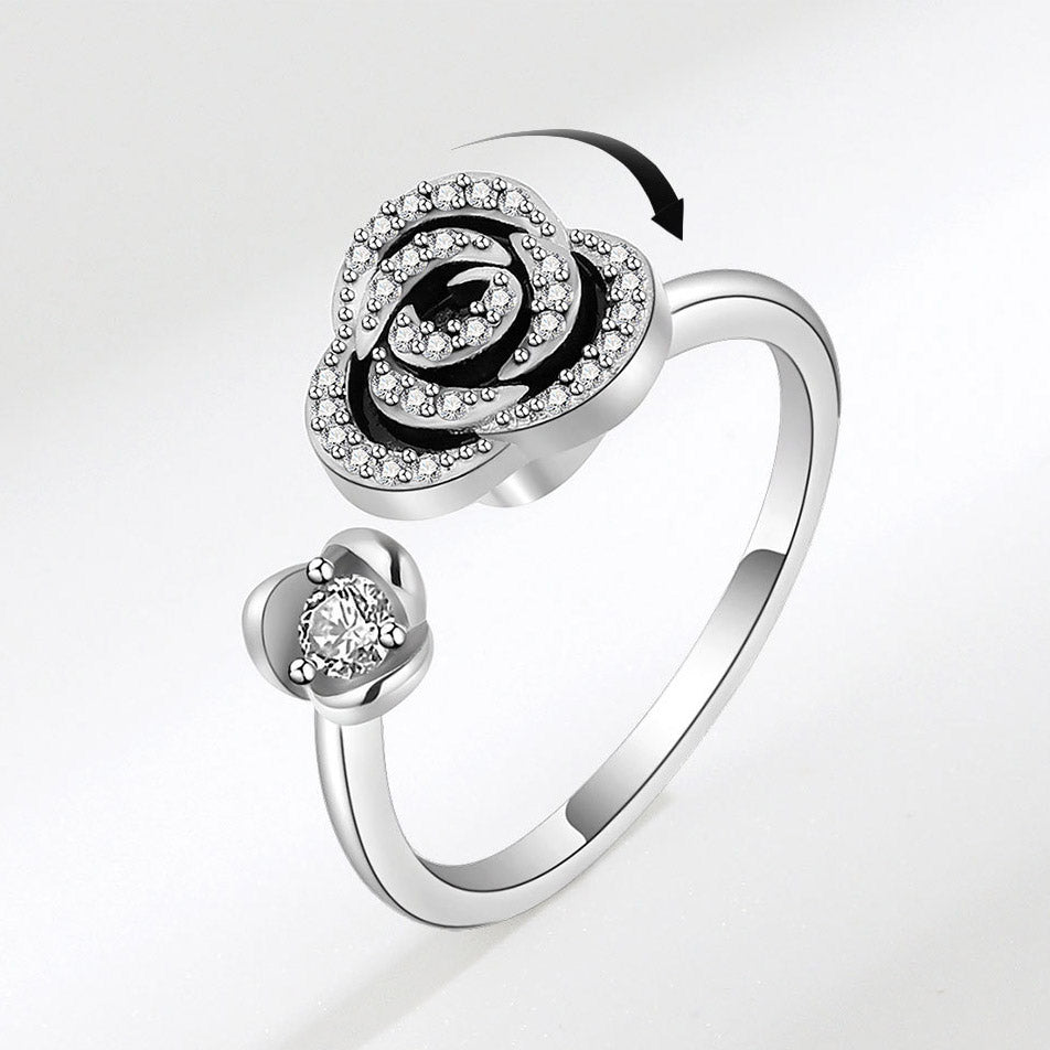 Floral Spin Fidget Ring for Girls Gullei.com