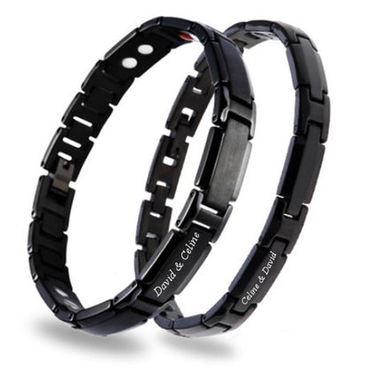 Personalized Engraved Matching Energy Bracelets for Couples Gullei.com